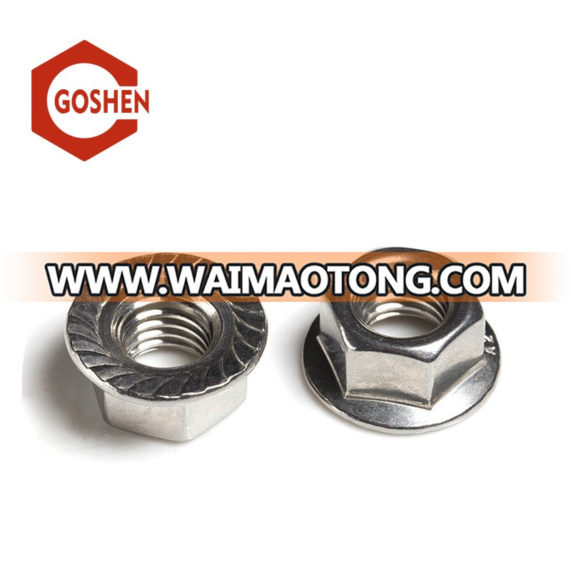 stainless steel SS304 SS316 Hex Flange Nut DIN6923